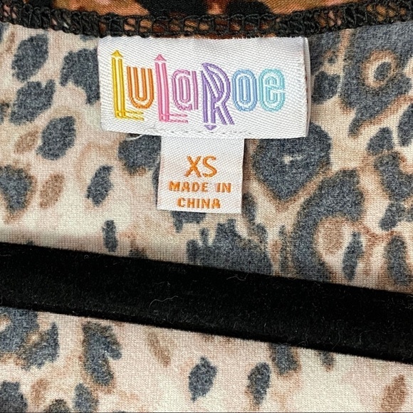 LuLaRoe Tiger Print Dress Womens XS Hi-Low Knee Length - Picture 6 of 12